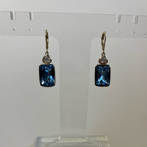 ABS Allen Schwartz Gold Tone Wire Collar Necklace with Matching Earrings Set - Picture 3 of 11